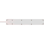 Multiprise 6 prises avec interrupteur 3 m blanc, surface mat, vue complémentaire 2