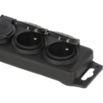 Multiprise étanche IP44 4 prises noir 2 m, 16 A, vue complémentaire 2