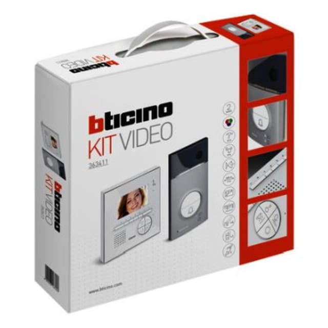 BTICINO - AVT - Kit vidéo couleur 1 BP Linea 3000 + Classe 100 V12E - 363411