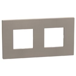 Plaque double 2 modules 71 mm stone, configuration visible
