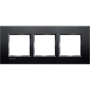 BTICINO - LivingLight - Plaque rectangulaire 3x2 modules 57mm anthracite - LNA4832M3AR