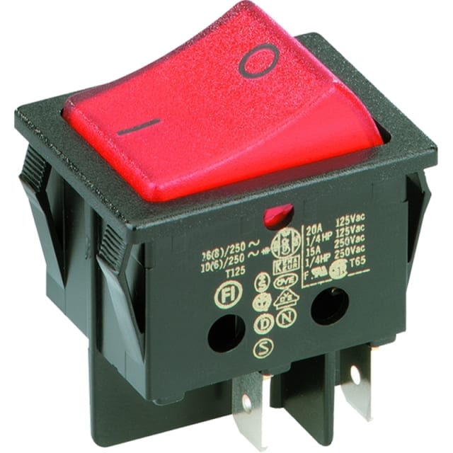 Bachmann - Interrupteur à bascule Ser. 3652 marche-arrêt 2pol noir/rouge - 924.099