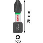 Embout de vissage Impact Pozidriv PZ2 25 mm, configuration visible, vue complémentaire 2