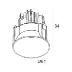 Spot encastrable LED trimless or brossé Ringo 92733, configuration visible, vue complémentaire 1