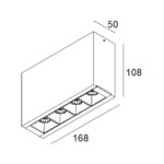 Plafonnier LED noir 3000K 32° DOT.COM L4 ON 93032, configuration visible, vue complémentaire 1