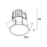 Plafonnier encastré LED Deep Ringo noir 2700K 92733 – Image 2