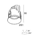 Spot encastrable trimless LED blanc 3000K CRI90 33° – Image 2