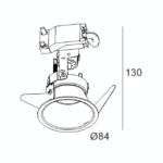 Spot encastrable GU10 blanc Deep Varo Hi 423 021 00 W, configuration visible, vue complémentaire 1