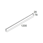 Applique murale LED blanc Femtoline down-up 1200 930, configuration visible, vue complémentaire 1