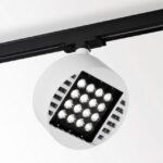Détails visibles de Spot LED sur rail blanc dimmable DALI Fragma 93014 W pour Éclairage sur rail