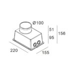 Boîtier encastrable rond Logic 90 avec plaque base, finition noir, vue complémentaire 1