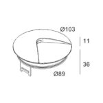 Spot extérieur encastrable LED gris alu 1, 41 mA, vue complémentaire 1