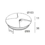 Spot LED encastrable sol extérieur gris 3000K 2, 83 mA, vue complémentaire 1