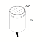 Spot encastrable de sol extérieur LED 3000K IP67, 350 mA, vue complémentaire 1