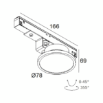 Spot LED sur rail magnétique 48V noir 23136, 208 mA, vue complémentaire 1