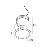 Spot encastrable plafond LED blanc MINI PARTOU IP 92737 – Image 3