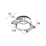 Kit de montage trimless rond encastrable 15212 2000, finition beige, vue complémentaire 1