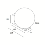 Applique murale LED noire Oono dimmable 29612 9208 B, configuration visible, vue complémentaire 1