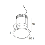 Spot encastrable plafond LED blanc 2700K PARTOU IP 92737 – Image 2
