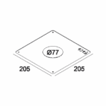 Plasterkit 205x205 mm trou rond Ø77 mm 202 11 19, configuration visible, vue complémentaire 1