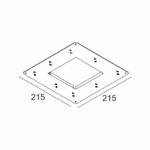Plasterkit 126 encastrable 215x215 mm trou 112x112, configuration visible, vue complémentaire 1