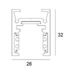 Profilé aluminium 2 m type B noir SLM26L 23358 0020 B – Image 2