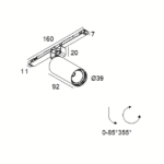 Spot LED sur rail 48V noir dimmable SPL14 SPY 39 – Image 2