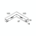 Connecteur rail 48V angle 90° SPM 23300 9920, finition noir, vue complémentaire 1