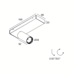 Spot plafond LED orientable blanc 2700K, configuration visible, vue complémentaire 1