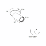 Spot plafond LED blanc 3000K 93040 24127, 350...500 mA, vue complémentaire 1