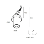 Spot encastrable orientable noir Spy 52 Focus Trimless – Image 2