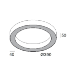 Applique plafonnier LED blanc dimmable 25W 3000K SUPER-OH! XS – Image 2