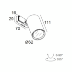 Spot sur rail 48V Focus 2700K 20546 9200 FG, 500...500 mA, vue complémentaire 1