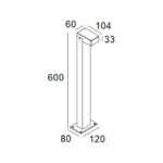 Borne extérieure LED anthracite 60 830 27513 8300 N, 34 mA, vue complémentaire 1
