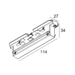 Rail d'angle 180° 3F DIM noir IP20 200 12 21 B – Image 2