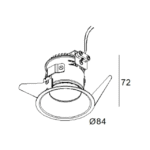 Spot encastré LED blanc 7,1W 3000K 36° 423011811932W, configuration visible, vue complémentaire 1