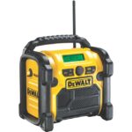 Radio de chantier FM AM AUX 230V XR, finition jaune, vue complémentaire 1
