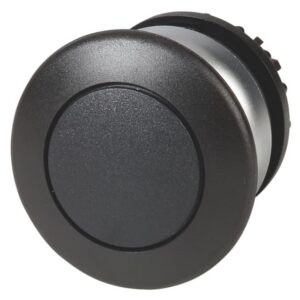 Détails visibles de Bouton coup de poing à rappel noir RMQ-Titan pour Commande machine
