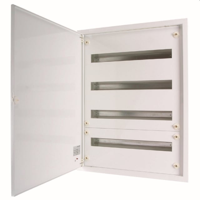 Coffret encastré blanc 3 EATON détail produit Détails visibles de Coffret encastré blanc 3 rangées 72 modules pour Coffrets encastrés