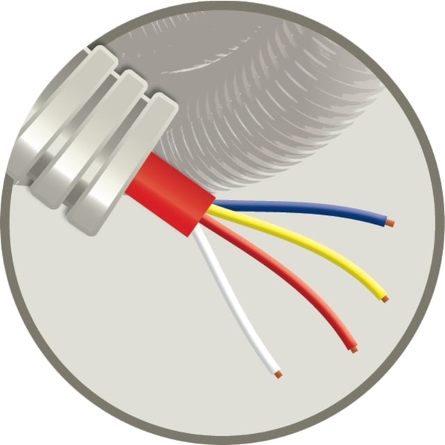 ELFLEX - Elflex tube précâblé 16mm gris + câble de téléphonie SVV rouge 4x0