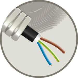 ELFLEX - Elflex tube précâblé 20mm gris + câble d'énergie EXVB 3G1