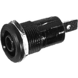 ELIMEX - Borne banane femelle 4mm - Noir - Ecrou hexagonal - 25 pièces - 33046