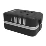 Adaptateur de voyage universel USB-C USB, finition Noir, vue complémentaire 3