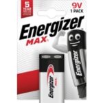 Energizer - Pile alcaline Max - 9V - 6LR61 - blister 1 piece - MAX9VBL1