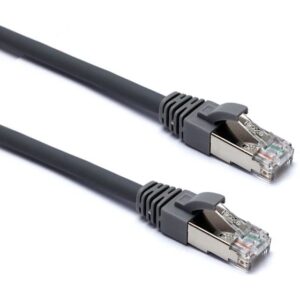 Détails visibles de Cordon réseau Ethernet Cat6A S/FTP blindé 2 m gris pour Cordons patch RJ45