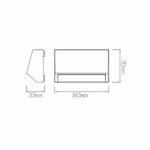 Applique murale LED blanche IP65 3000K 3W KITO 3390015 – Image 2