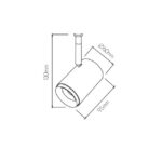 Spot LED sur rail dimmable noir 12W 2700K, configuration visible, vue complémentaire 1