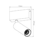 Spot LED plafond orientable dimmable blanc, configuration visible, vue complémentaire 1