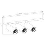 Spot plafond LED dimmable noir 2700K, vue complémentaire 1
