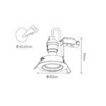 Spot encastrable fixe diamètre 80 mm blanc mat 4014270 – Image 2